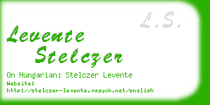 levente stelczer business card